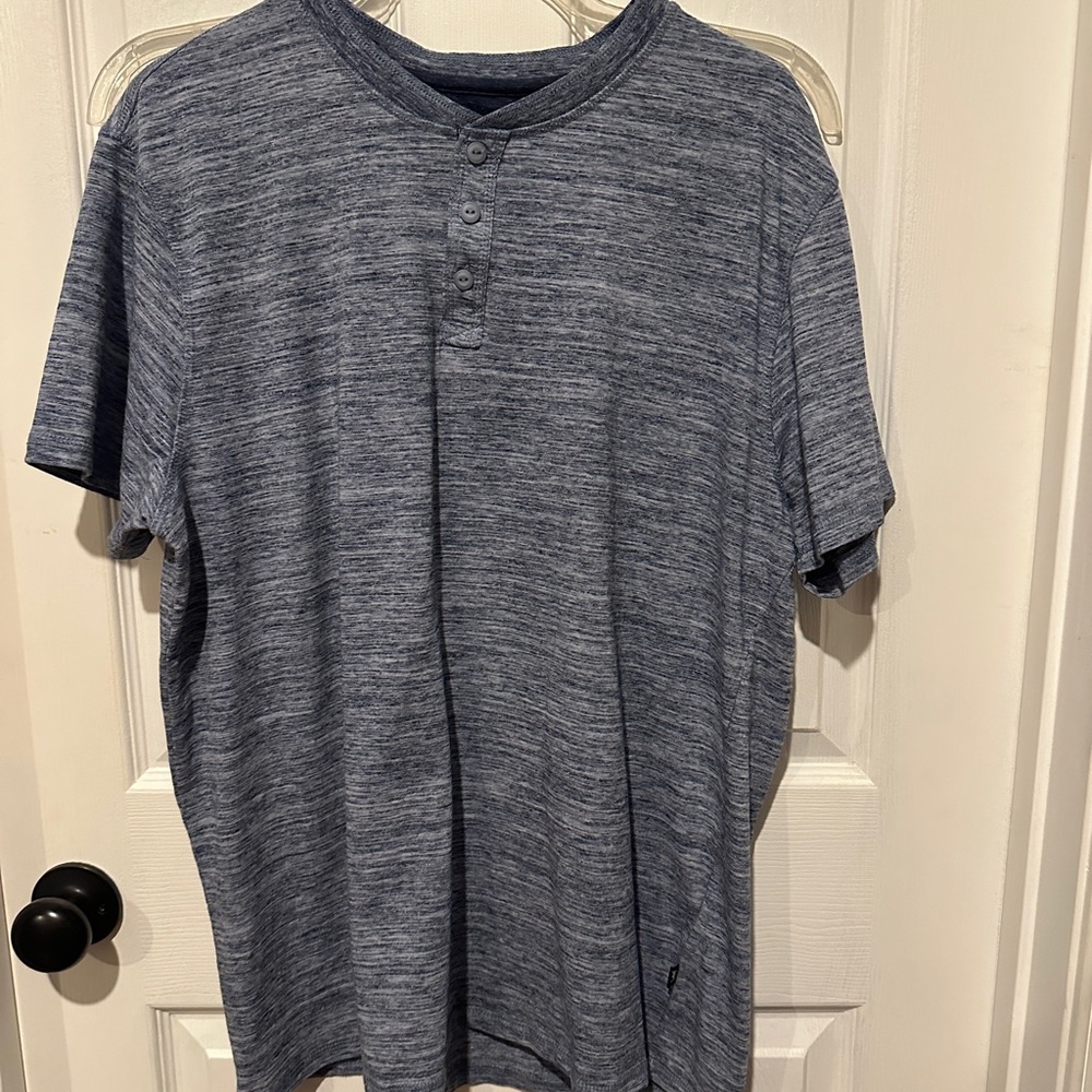 Lee Men's Heather Navy Short-Sleeve Henley